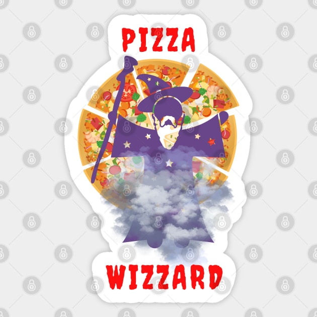 Pizza wizzard magic spell Sticker by Rubi16